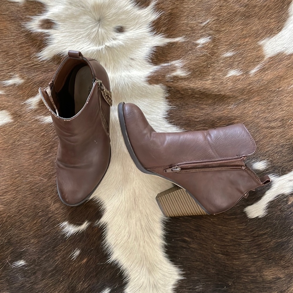 Brown booties